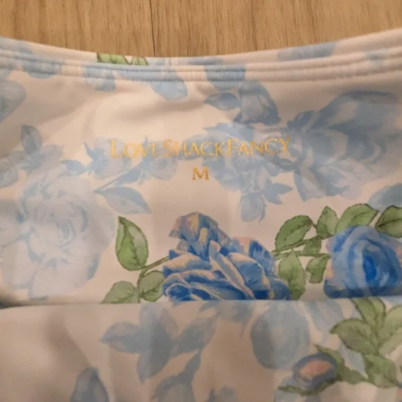 Love Shack Fancy Blue Floral Leggings Size M - Picture 5 of 7